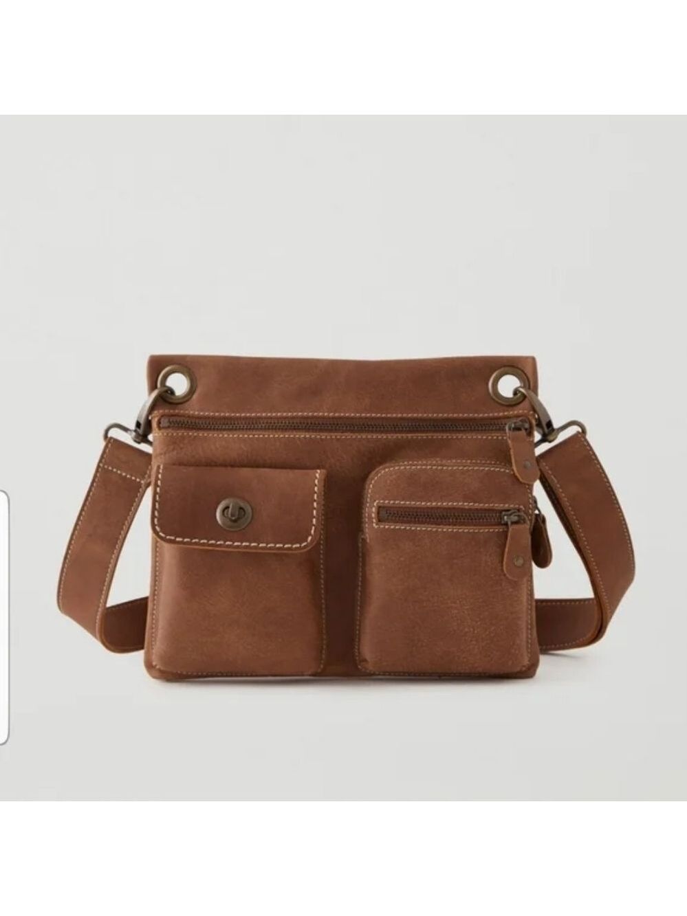 Roots Genuine Leather Crossbody/Shoulder Bag.
